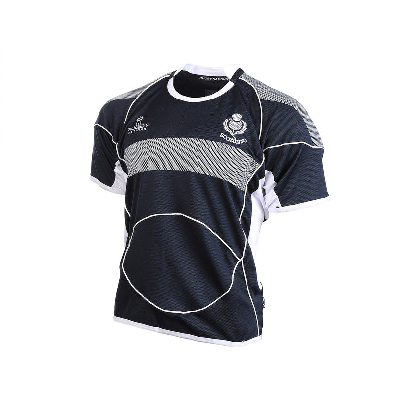 Herren S / S Rugby-Shirt mit Rundhalsausschnitt