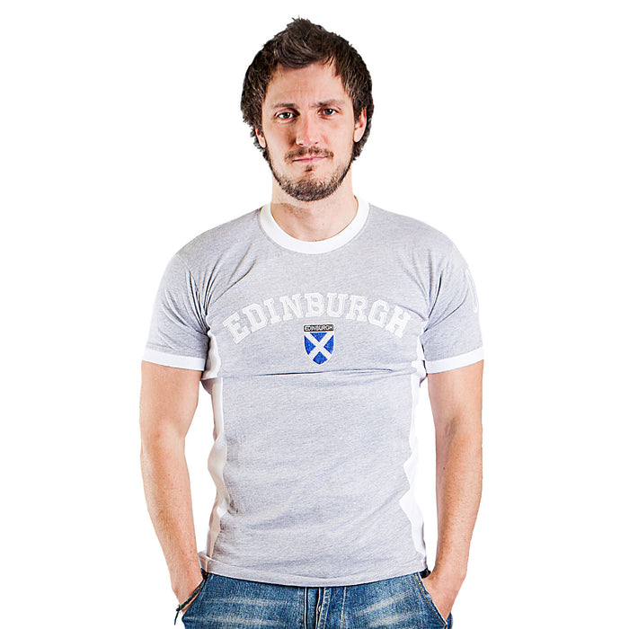 Herren Edinburgh No 9 T-Shirt Grau Mergel / Weiß