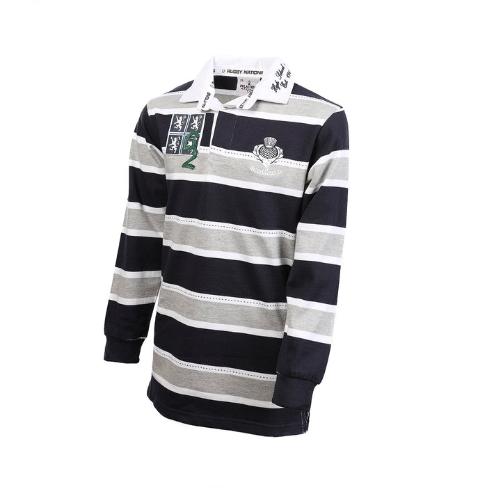 Kinder L / S '62 Edinburgh High Rugby Shirt Grau / Marine