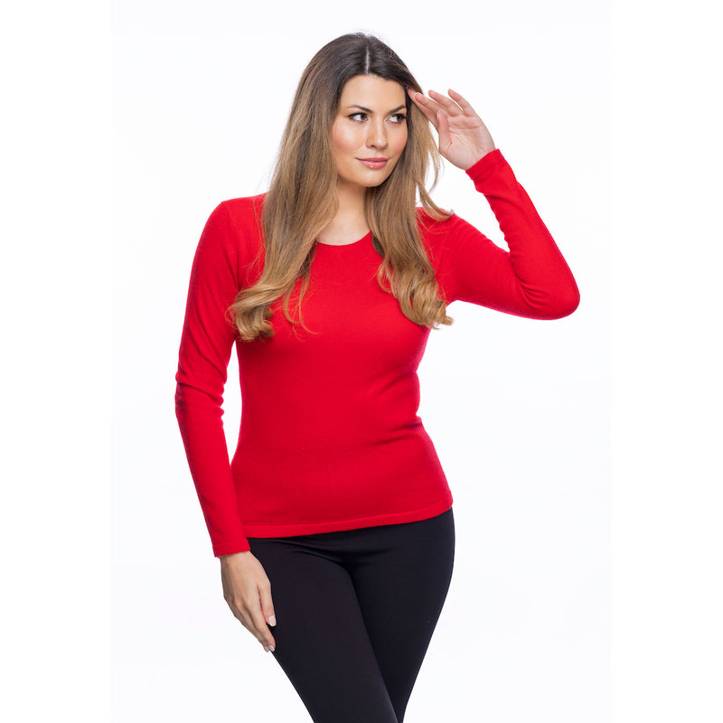 Frauen Dunedin Cashmere 100% Cashmere Cardinal