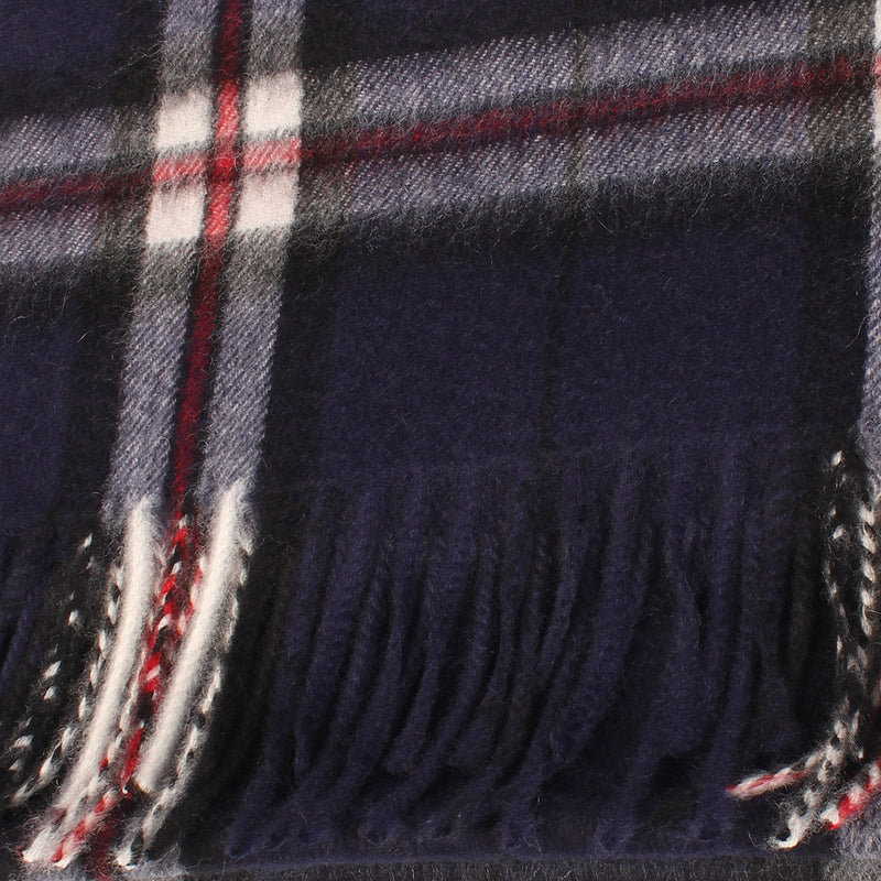 Balmoral 100% Cashmere Woven Scarf Thomson Navy