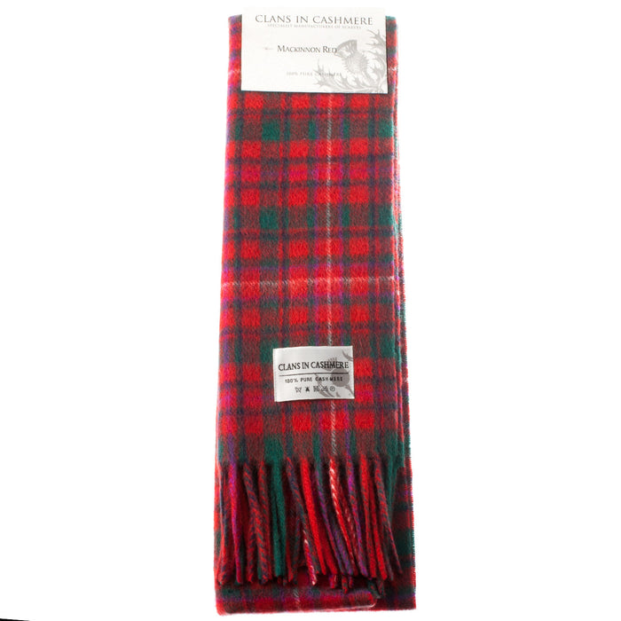 Scottish Tartan Clan Schal aus Kaschmir Mackinnon Red