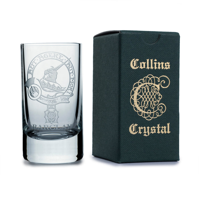 Collins Crystal Clan Shot Glass Barclay