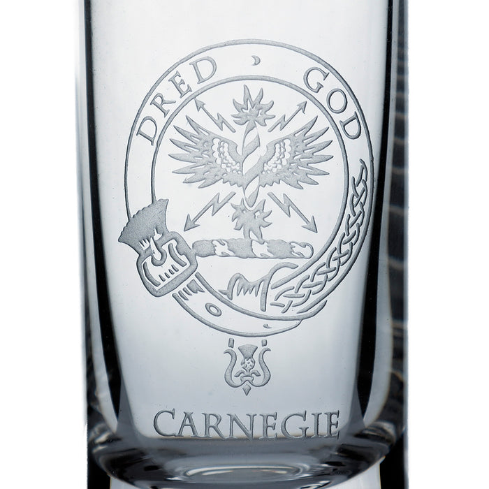 Collins Crystal Clan Shot Glass Carnegie