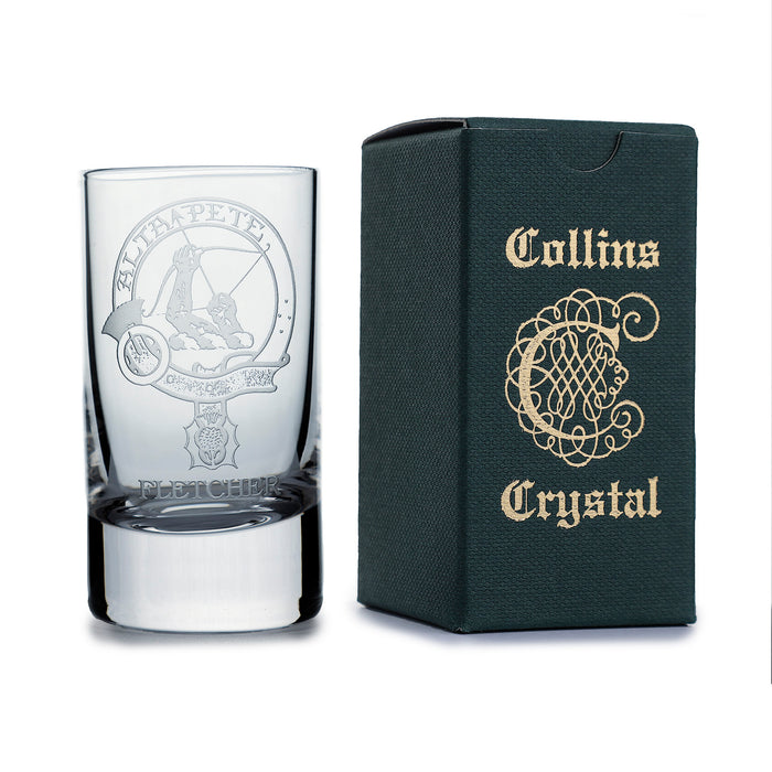 Collins Crystal Clan Shot Glass Fletcher