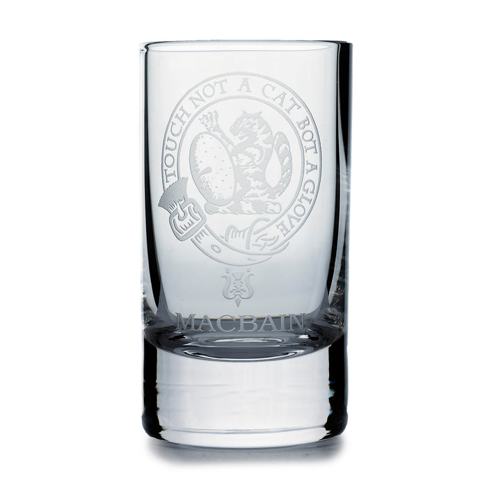 Collins Crystal Clan Shot Glass Macbain