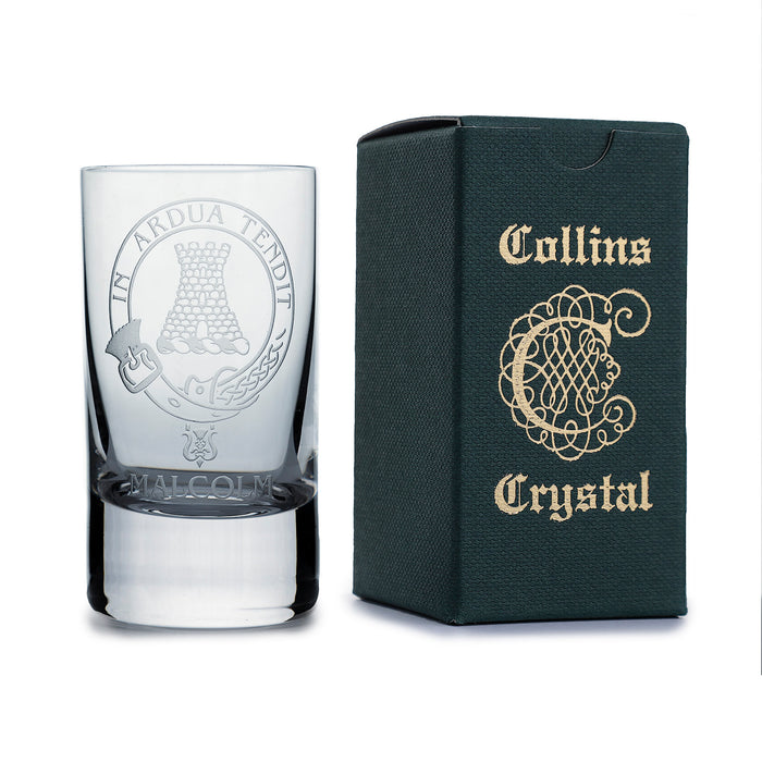 Collins Crystal Clan Shot Glass Malcolm