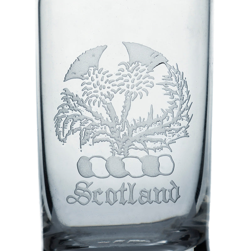 Collins Crystal Clan Shot Glass Scotland Wreath