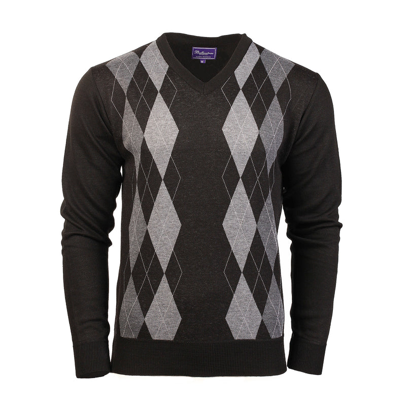 Herren Argyle Ballantrae Jumper Schwarz