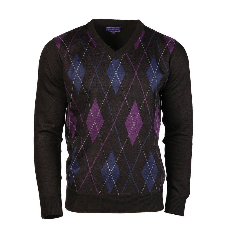 Herren Argyle Ballantrae Jumper Schwarz