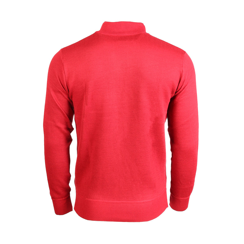 Men's Argyle Ballantrae Jumper Half Zip Red