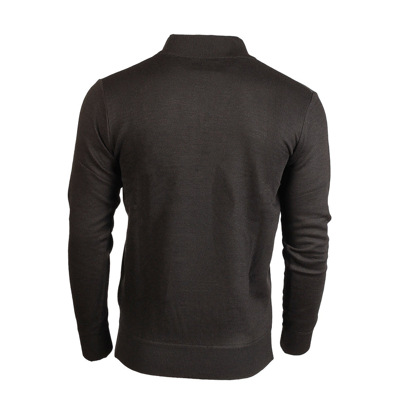 Herren Argyle Ballantrae Jumper Half Zip Black