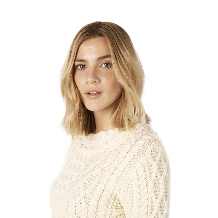 Ladies Knitted 'Spindle' Pullover Natural