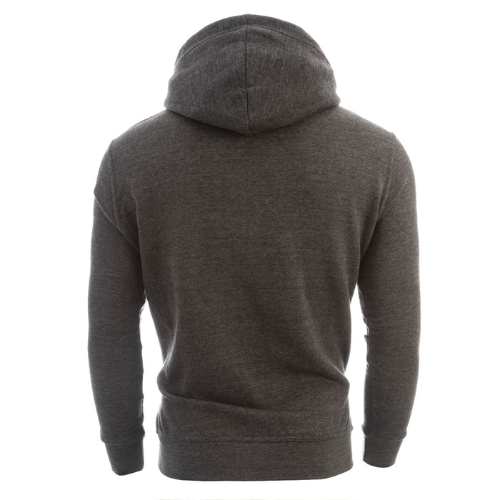 Edinburgh Zipped Hooded Sweatshirt Charcoal / Maroon