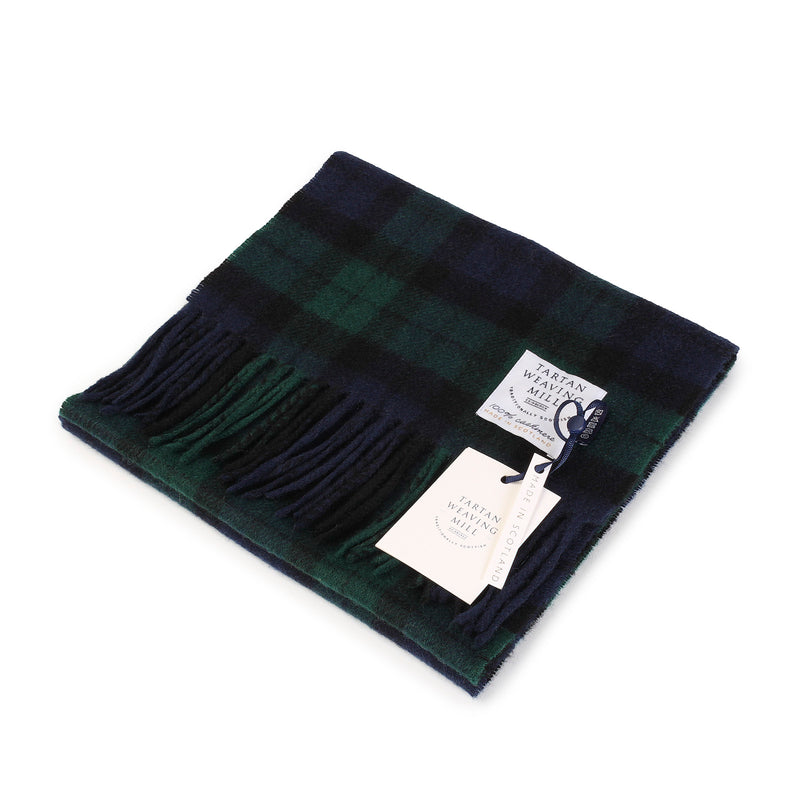 100% Cashmere Scarf Made In Scotland Black Watch