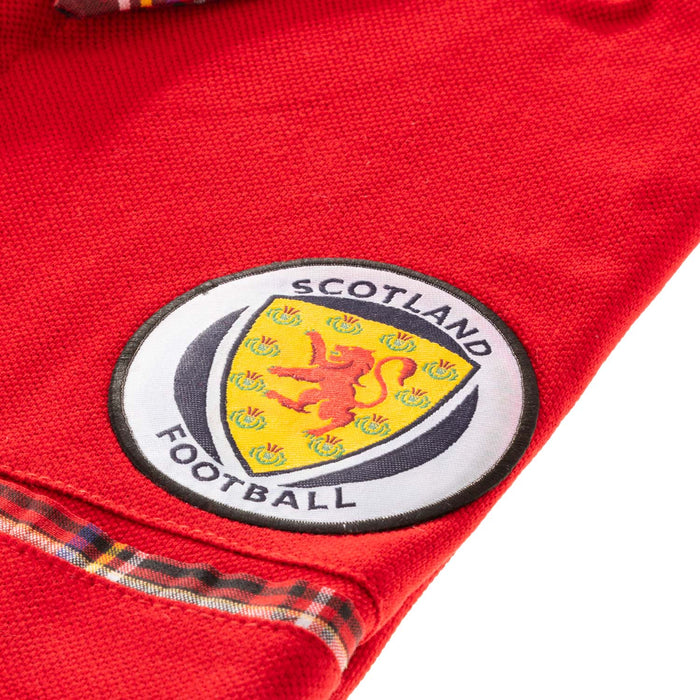 Schottland Tartan Trim Poloshirt Rot / Royal Stewart