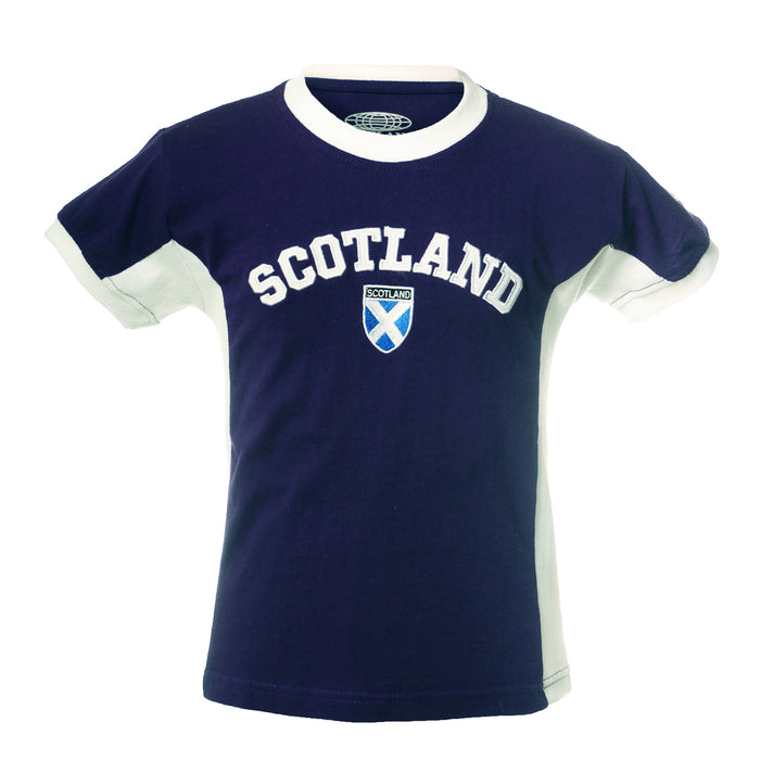 Kids No 9 Scotland T-Shirt Navy