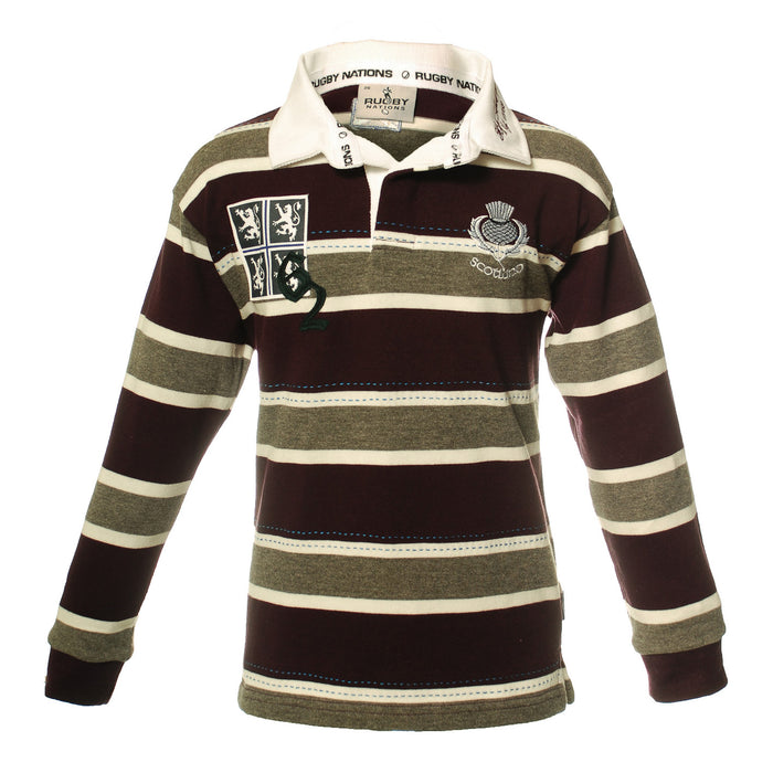 Kinder L / S '62 Edinburgh High Rugby Shirt Lila / Grau