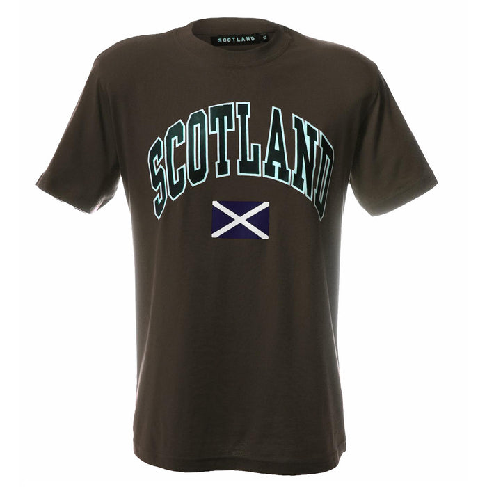 (D) Schottland Harvard Print T / Shirt Anthrazit