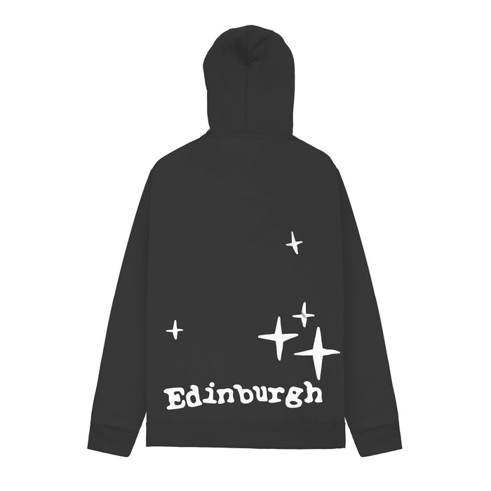 Adults Edin 3D Puff Printed Hooded Top Charcoal - Heritage Of Scotland - CHARCOAL