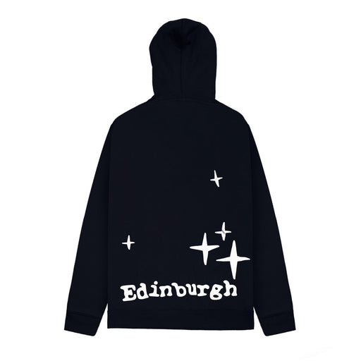 Adults Edin 3D Puff Printed Hooded Top Navy - Heritage Of Scotland - NAVY