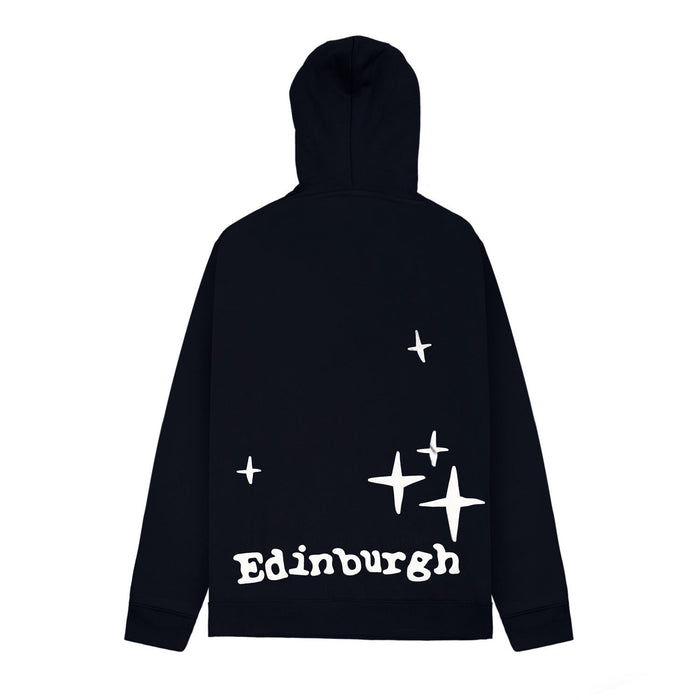 Adults Edin 3D Puff Printed Hooded Top Navy - Heritage Of Scotland - NAVY