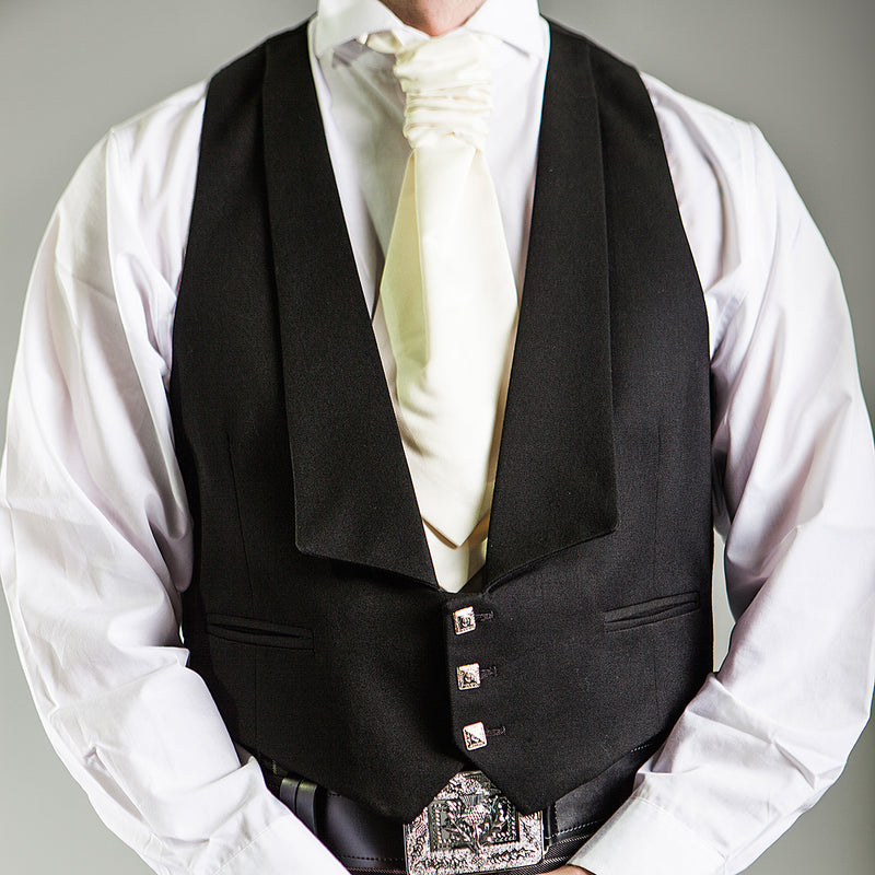 Adults Ruche Tie Ivory - Heritage Of Scotland - IVORY