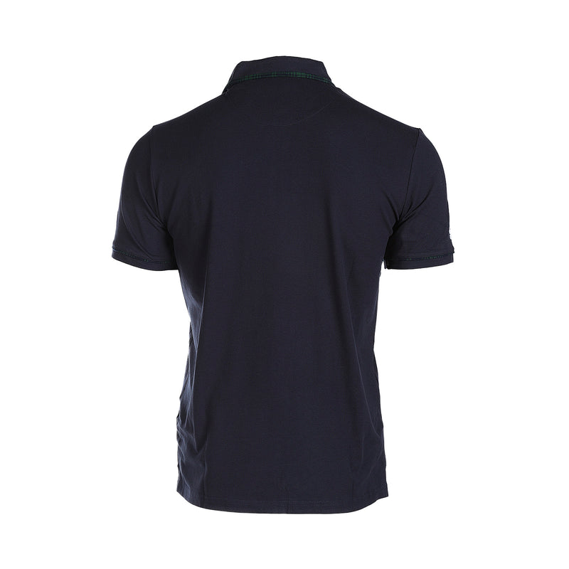 Adults Scotland Dawson Polo Shirt Navy/Black Watch - Heritage Of Scotland - NAVY/BLACK WATCH