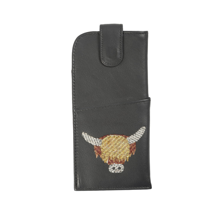 Angus The Cow Glasses Case - Heritage Of Scotland - BLACK