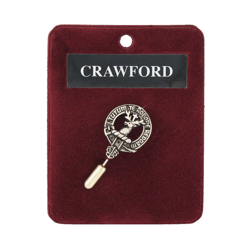 Art Pewter Lapel Pin Crawford - Heritage Of Scotland - CRAWFORD