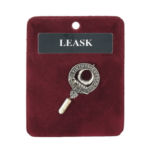 Art Pewter Lapel Pin Leask - Heritage Of Scotland - LEASK