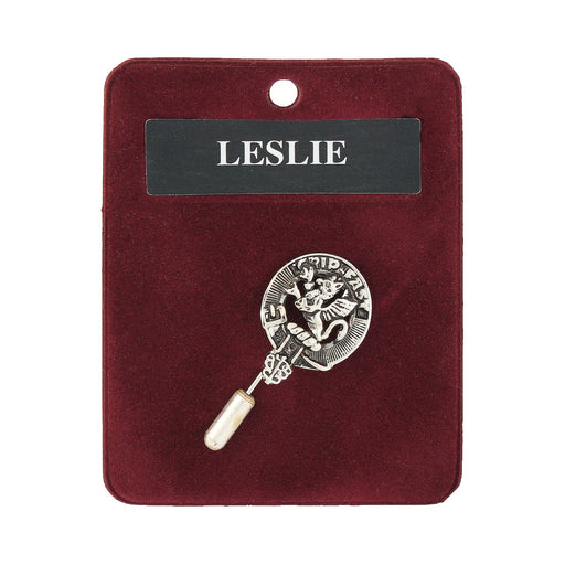 Art Pewter Lapel Pin Leslie - Heritage Of Scotland - LESLIE