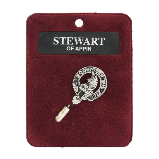 Art Pewter Lapel Pin Stewart Of Appin - Heritage Of Scotland - STEWART OF APPIN