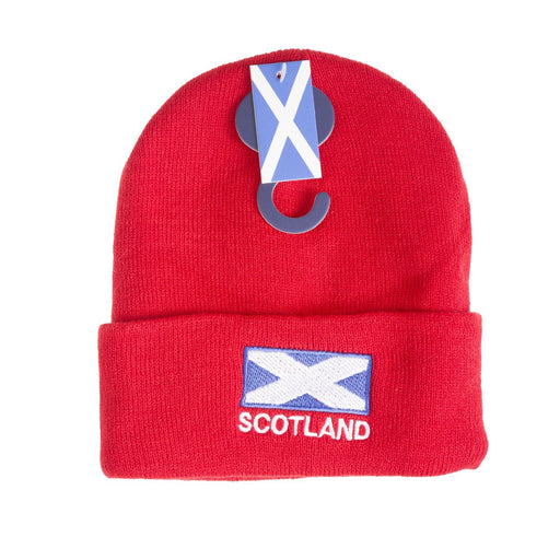 Beanie Hat Scotland Red - Heritage Of Scotland - RED