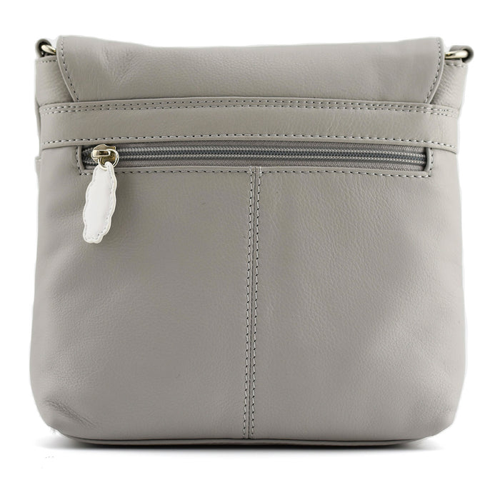 Bella Cross Body Bag With Flap Grey - Heritage Of Scotland - GREY