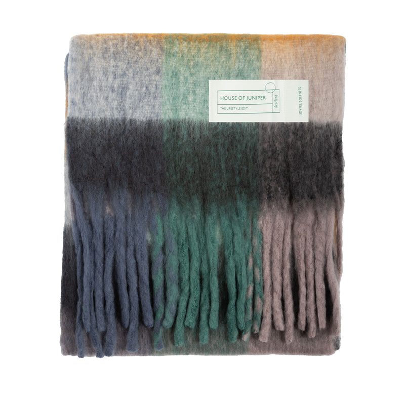 Blanket Scarf Black Check - Heritage Of Scotland - BLACK CHECK