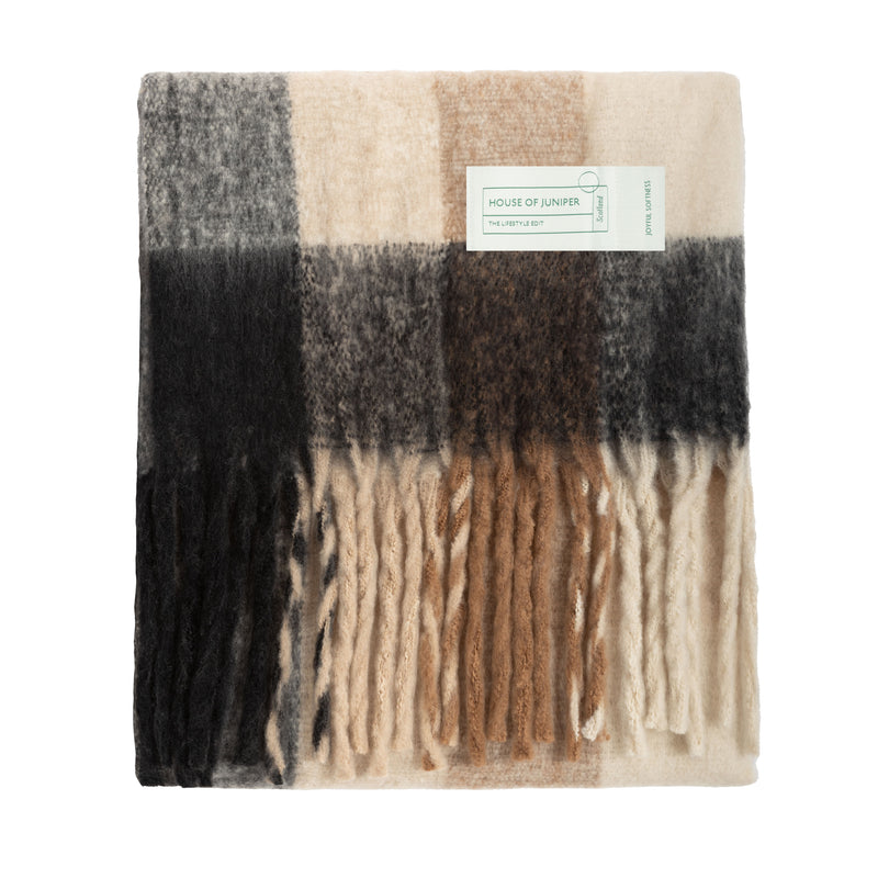 Blanket Scarf Natural Check - Heritage Of Scotland - NATURAL CHECK