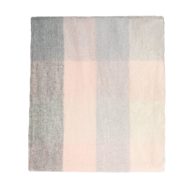 Blanket Scarf Pink/Grey Check - Heritage Of Scotland - PINK/GREY CHECK