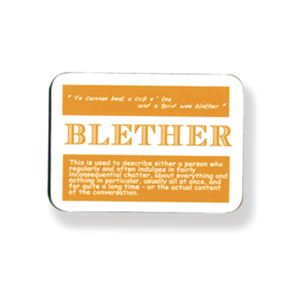 Blether Dialect Coaster - Heritage Of Scotland - NA