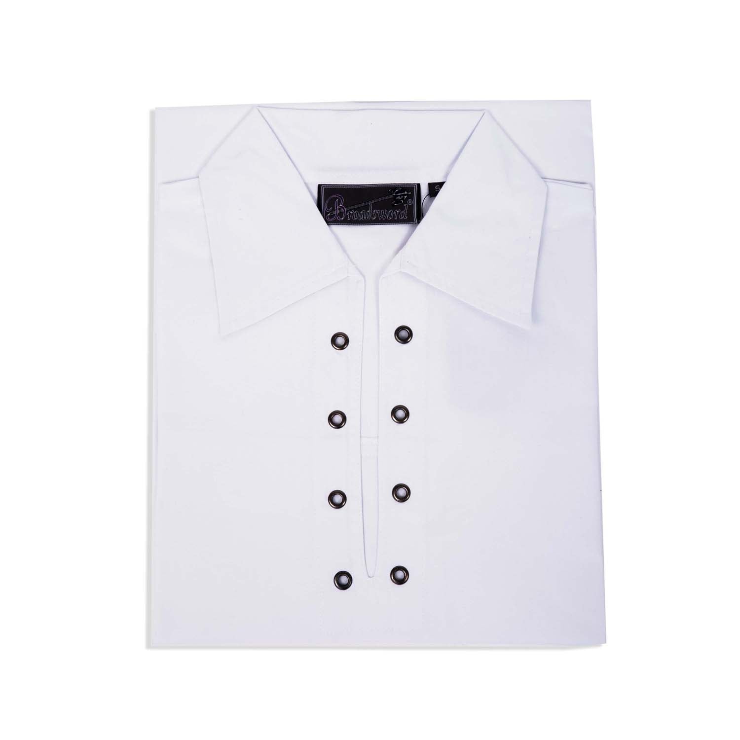 Broadsword Deluxe Ghillie Shirt White - Heritage Of Scotland - WHITE