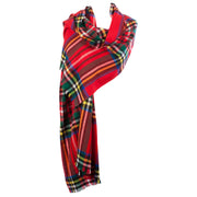 Brushed Tartan Cotton Scarf Stewart Royal - Heritage Of Scotland - STEWART ROYAL