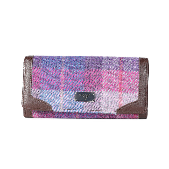 Bute Long Purse Pink Purple - Heritage Of Scotland - PINK PURPLE