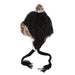Cable Knitted Trapper Hat - Heritage Of Scotland - BLACK