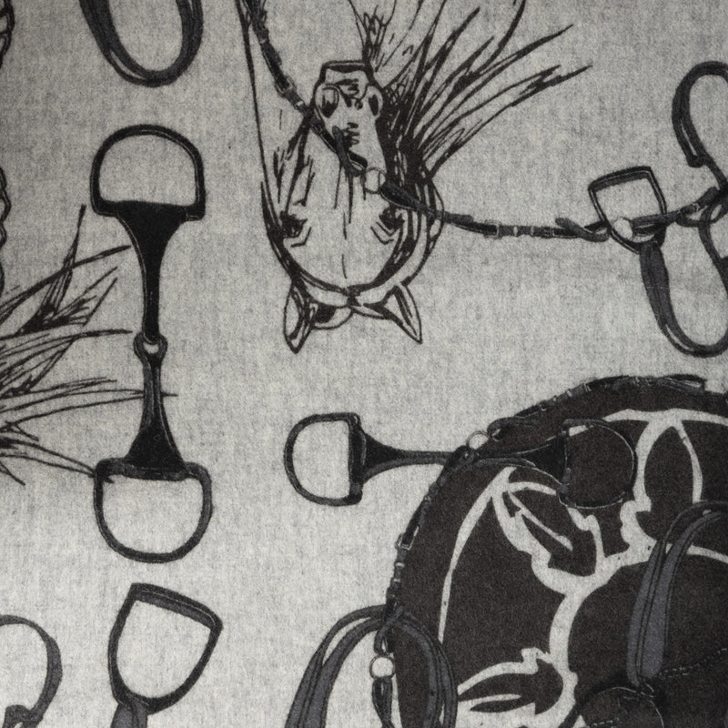 Cashmere Horse Stole Grey - Heritage Of Scotland - GREY