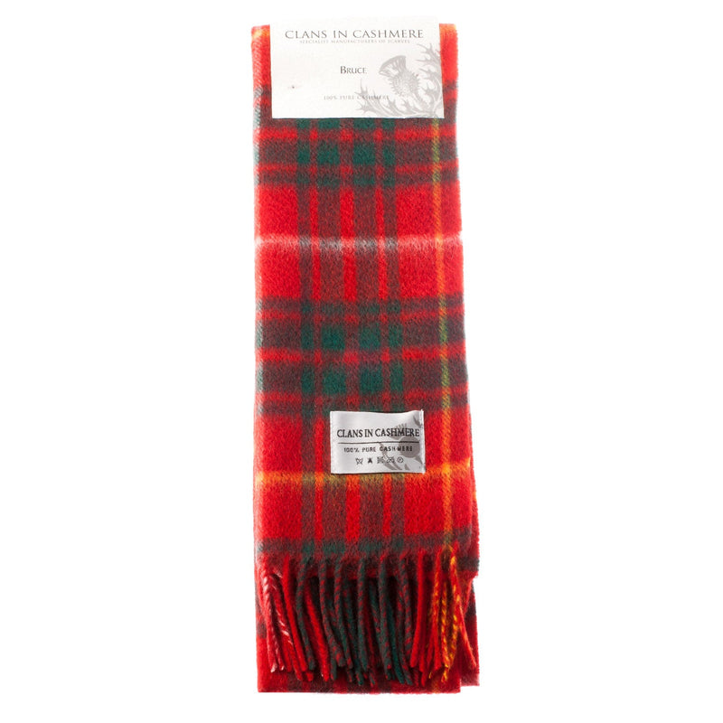 Cashmere Scottish Tartan Clan Scarf Bruce - Heritage Of Scotland - BRUCE