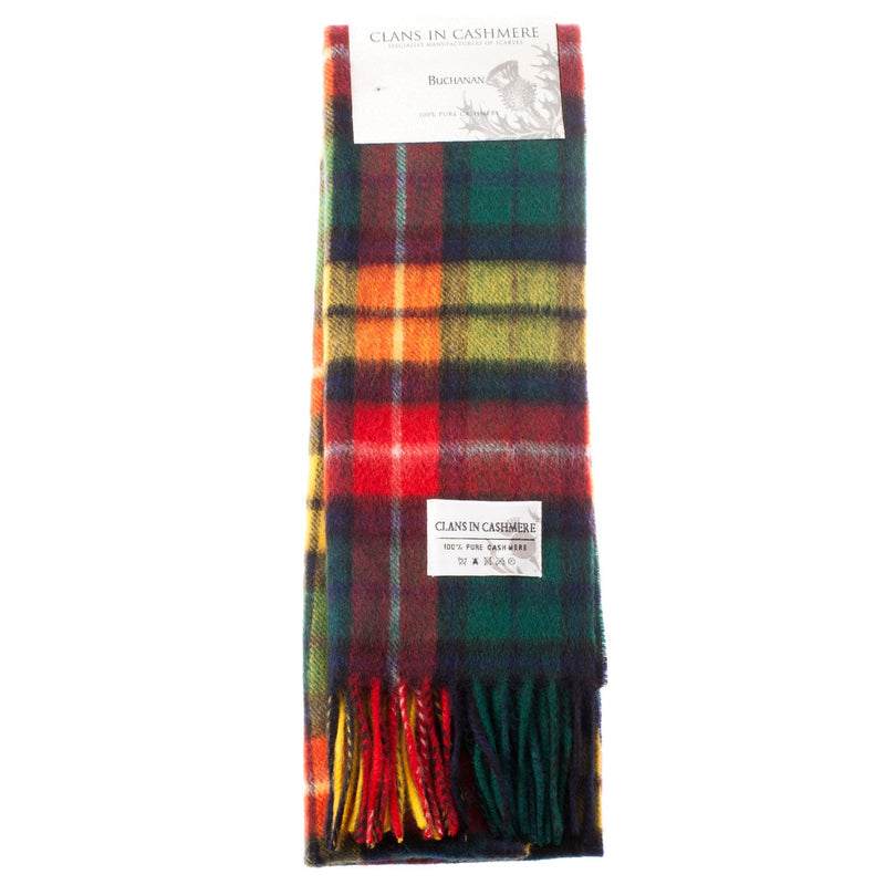 Cashmere Scottish Tartan Clan Scarf Buchanan Modern - Heritage Of Scotland - BUCHANAN MODERN
