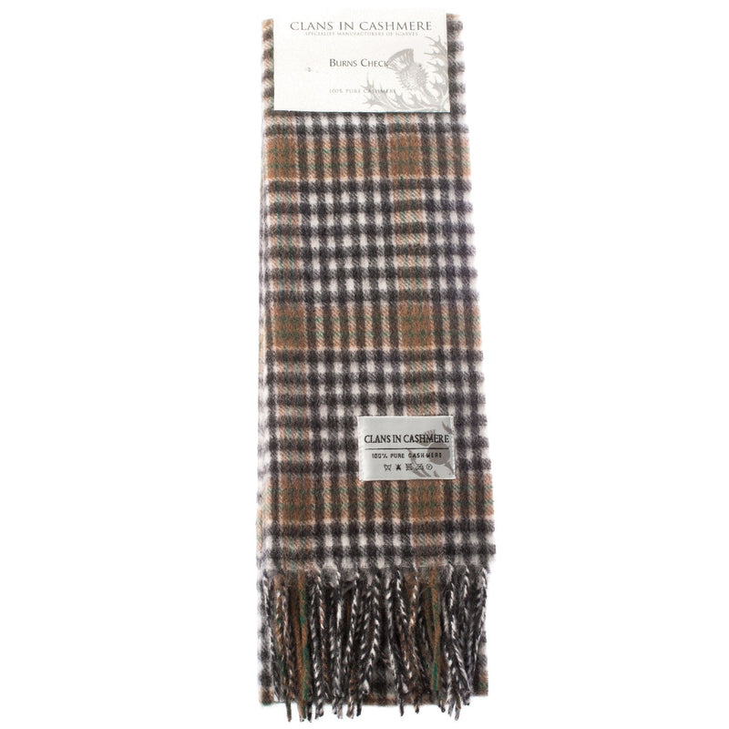 Cashmere Scottish Tartan Clan Scarf Burns Check - Heritage Of Scotland - BURNS CHECK