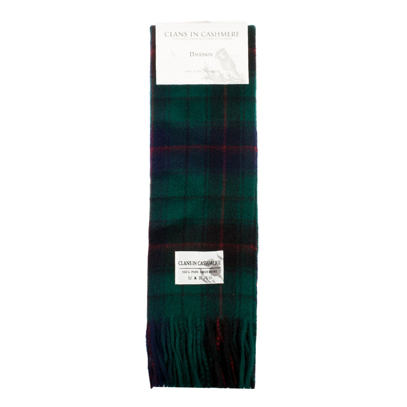 Cashmere Scottish Tartan Clan Scarf Davidson - Heritage Of Scotland - DAVIDSON