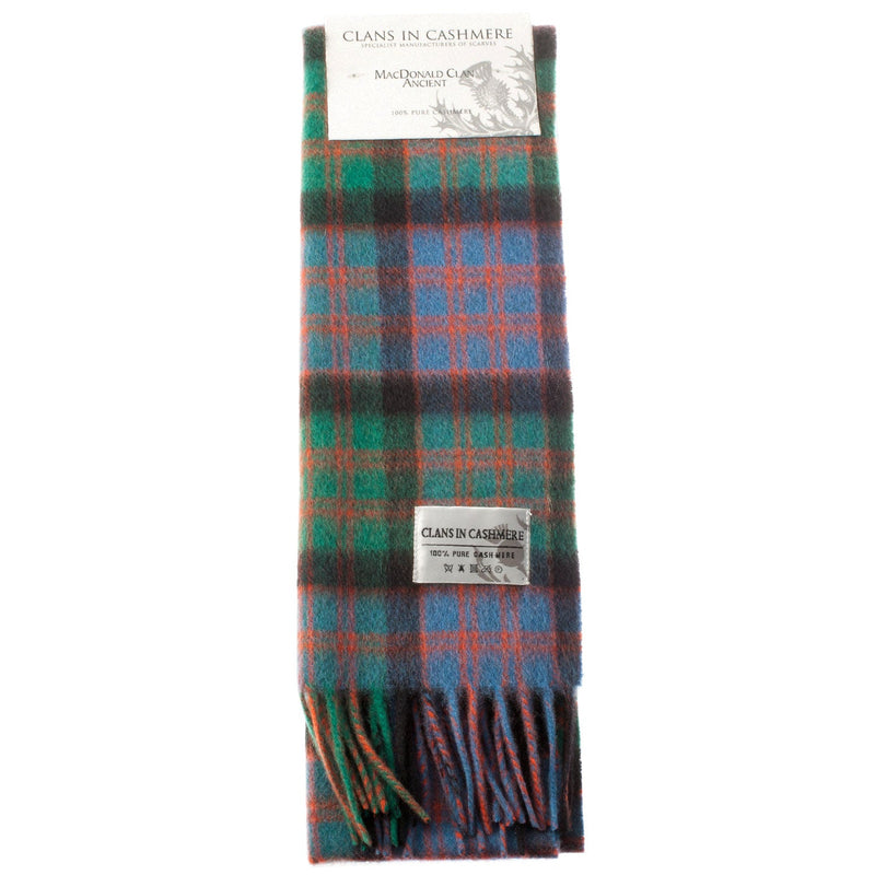 Cashmere Scottish Tartan Clan Scarf Macdonald Clan Ancient - Heritage Of Scotland - MACDONALD CLAN ANCIENT