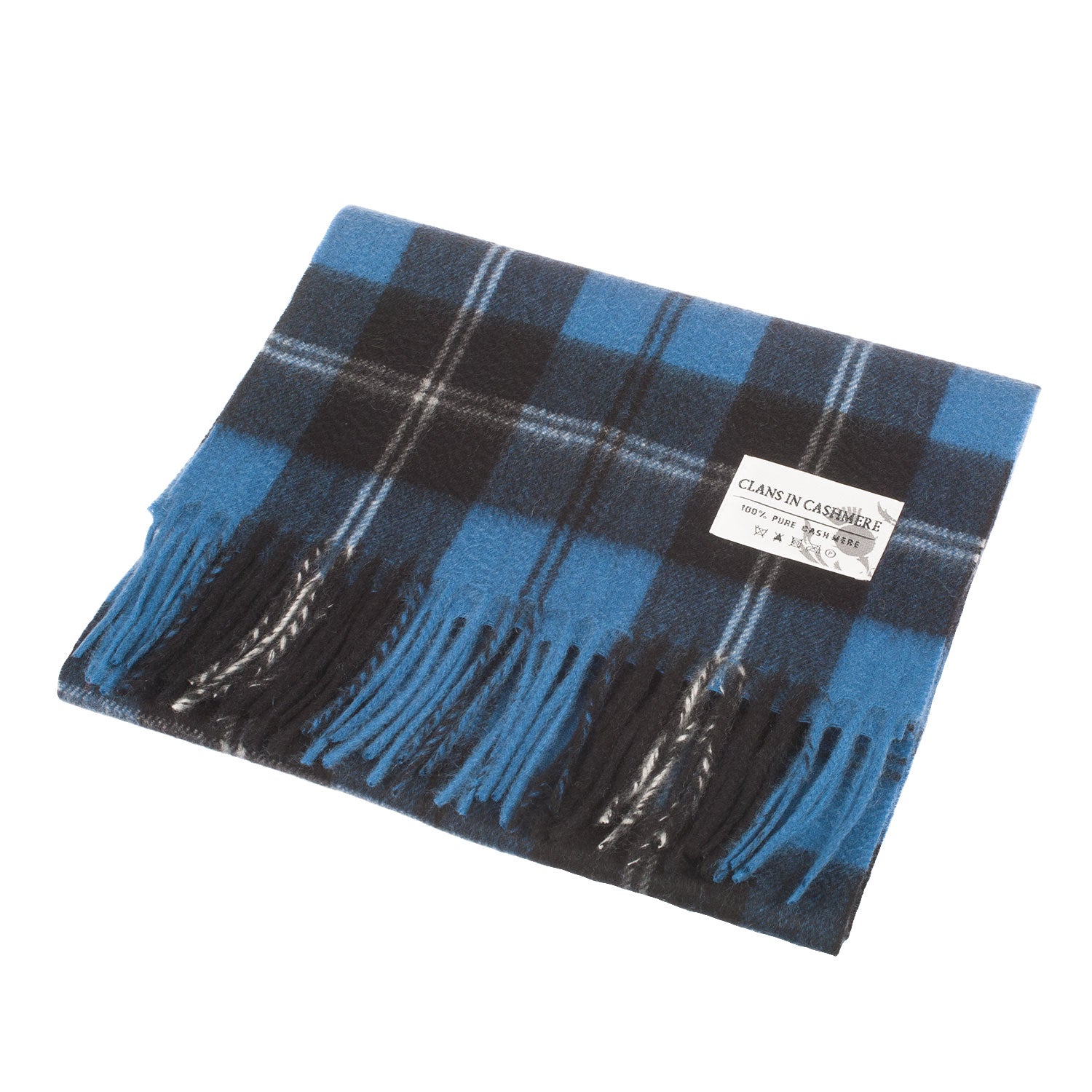 Cashmere Scottish Tartan Clan Scarf Ramsay Blue - Heritage Of Scotland - RAMSAY BLUE